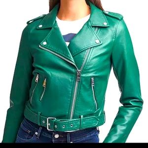 Levi's Women's Faux Leather Belted Motorcycle Jacket